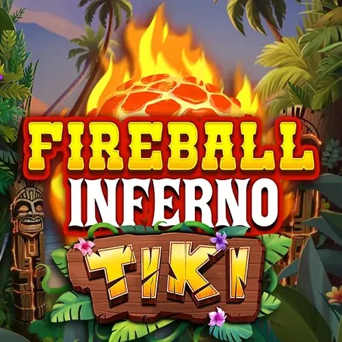 Fireball Inferno Tiki online game logo by NetEnt on spinit.eu.com
