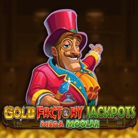 Jackpots logo of Gold Factory Jackpots Mega Moolah from Aurum Signature Studios at Spinit Casino
