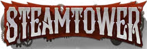 Steam Tower Slot online game logo by NetEnt on spinit.eu.com