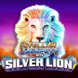 Stellar Jackpots with Silver Lion slot visual from Lightning Box Game available on spinit.eu.com