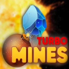 Turbo Mines slot logo by Turbo Games at Spinit Casino